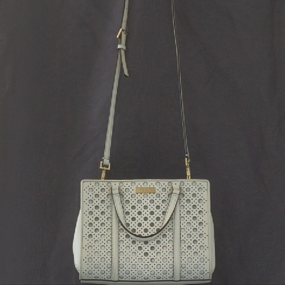 Kate Spade White Perforated Satchel/Crossbody - Picture 13 of 13